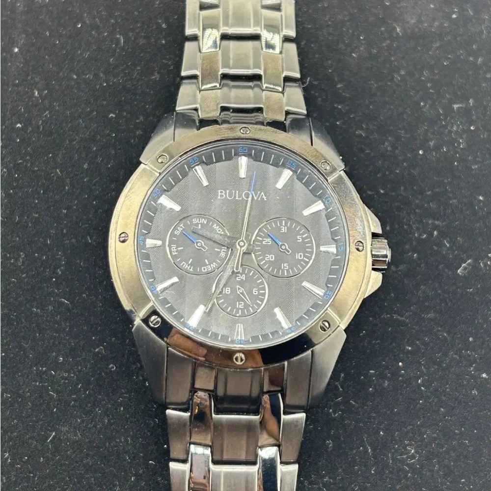 Bulova Black Chronograph Watch
